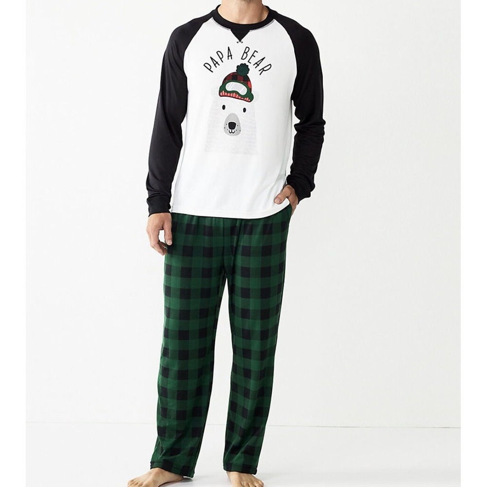 Men's Jammies For Your Families‎ Beary Cool "Papa Bear" Pajama Set Size Large